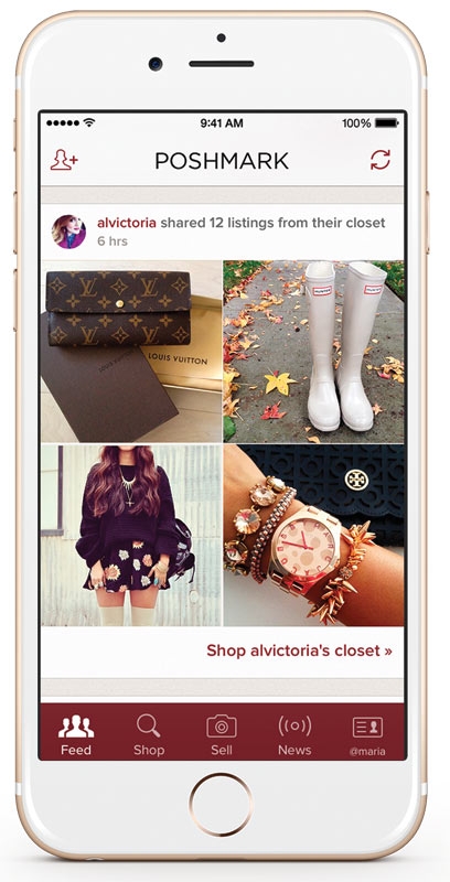 Poshmark’s user-friendly mobile app.