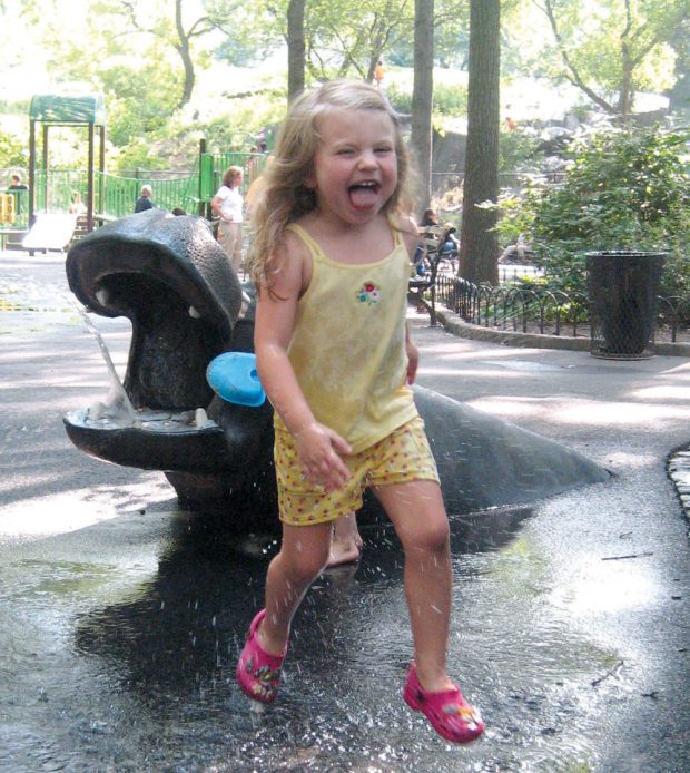 Crocs rocker: My daughter, Darby, age five, at her favortie neighborhood hangout, Hippo Playground.