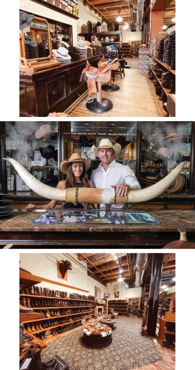 Owners Julie and Cody Newport welcome tourists and regulars to the Dallas mecca of Western wear.